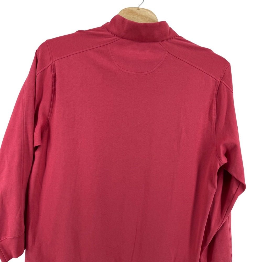 Greg Norman 1/4 Zip Pullover Mens XXL Classic Golf Shark Logo Red Long Sleeve - Picture 4 of 10